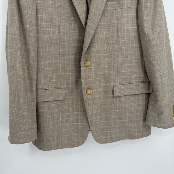 Lauren Ralph Lauren Sport Coat size 42R Jacket Blazer 2 Button gray/tan plaid - Picture 3 of 9